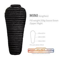Degree Goose Down Sleeping Bag Ultralight Outdoor Camping and Hiking Sleeping Bag for Men Women violetinė