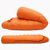 Camping Bag Very Warm White Goose Down Adult Mummy Style Sleep Kind of Thickness Outdoor Travel orange