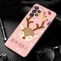 Phone Case For Samsung A52s A73 A72 A53 A33 A32 A22 A13 A02s A21s A12 A31 A91 A51 A71 A41 A23 A11 Capa Christmas Snowman Deer Samsung A02s blue