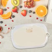Cartoon Cutting Board Chopping Creative Easy to Clean Household Multifunctional with Anti Slip white large beige
