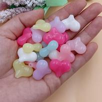Persiko Širdelės Karoliukai Papuošalų Aksesuarai Karoliai Gamyba Rankų Darbo Medžiagos DIY 20 vnt./rinkinys 22mm*17mm*9mm Fart Makaronų Spalva įvairiaspalvis