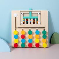 Montessori mediniai spalvų derinimo galvosūkiai, loginis žaidimas, mąstymo lavinimas, rankų ir akių koordinavimo ankstyvojo ugdymo žaislas