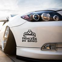 Nauja miela princesė ant laivo kūdikio lango buferio karūnėlės automobilio ženklo lipdukas