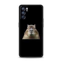 Cute Cartoon Capybara Case For Oppo Find X6 Pro X5 A54 A53 A52 A9 2020 A15 A95 A17 A16 A76 A74 A57 Reno7 Reno6 Pro Plus 5G Cover Oppo Find X6 gray