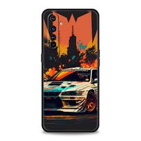 Realme 10 9 8 5G 7 6 GT2 Pro Plus 9i 8i C21 C11 C25 C35 Sportinio automobilio JDM Tokyo drift telefono dėklas Realme GT Neo 2 3 3T viršeliui Realme GT Neo 3 beige