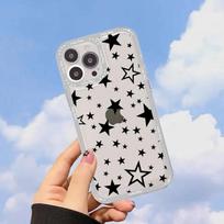 Cute Star Phone Case For iPhone 15 11 12 13 14 Mini Pro Max XR X XS TPU Clear Case iphone 12 mini gray