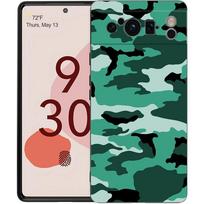 Karinis Camo Kamufliažinis Telefono Dėklas Google Pixel 8 7 6 Pro 6A 7A 5G Minkštas Silikoninis Atsparus Smūgiams TPU Juodas Dangtelis Fundas Pixel 7 white