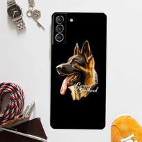 Vokiečių aviganio šuns animacinis dėklas Samsung Galaxy S24 Ultra S23 S22 S21 Plus S20 FE S8 S9 S10 Note 10 20 Ultra viršelis Galaxy S20 Plus