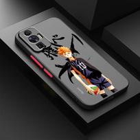 Haikyuu animacija, skirta POCO X5 X4 X3 NFC X2 M5S M4 M3 M2 C55 C51 C40 C31 F5 F4 GT Pro matiniam permatomam telefono dėklui Poco X5 5G gray