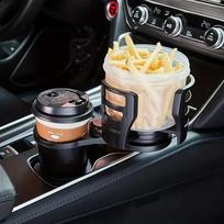 Automobilinis puodelio laikiklio praplėtėjas, automobilio adapteris, reguliuojamas daugiafunkcinis dvigubas puodelio laikiklis su telefono laikikliu, aromaterapijos organizatorius beige