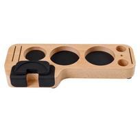 25x7.5x2.5cm Kavos Tamperio Laikiklis 5 viename Kavos Įrankis Pine wood beige