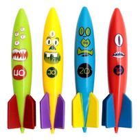 Nardymo žaislai, žaislai baseinui, nardantys gyvūnai vaikams, nardymo žiedai, nardymo torpeda, vasaros baseino žaislai 12.7*3.56*3.56cm,4Pcs įvairiaspalvis