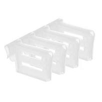 4 vnt pertvarų lentos ištraukiama vietą taupanti PP šaldytuvo laikymo lentynų pertvara namams 4pcs white