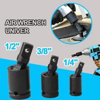 360 Degree Impact Universal Joint-Socket Swivel Knuckle Joint Air Wobble Socket Adapter Extension Electric Wrench black