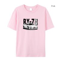 Women T-Shirts Initial D JDM T-shirt Vintage RX7 FD Drift Japanese Cars Printed Summer Short sleeved T-shirt Loose Short sleeved Top XS