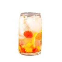 Tea Cup Juice Glass Beer Can Milk Mocha Cups Breakfast Mug Drinkware 480ml/550ml Glass Cup With Lid and Straw Transparent Bubble 550ml
