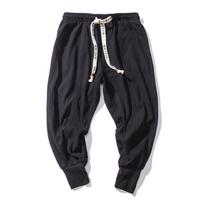 Men's Summer Plus Size Casual Pants Small Leggings Haren Pants 5XL juoda