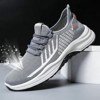Pavasario vasara Flyknit laisvalaikio batai Vyriški madingi universalūs sportbačiai Lengvi bėgimo bateliai 39 juoda