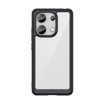 Transparent PMMA Case For Xiaomi Redmi Note 13 Poco M6 Pro 13Pro M6Pro Note13 Note13Pro A3 4G TPU Colorful Soft Border Hard Shell Cover For Redmi A3 white