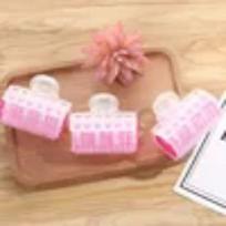 3Pcs/Lot Hair Rollers  Hair Curler Plastic Self-adhesive Hair Curling Hairdressing Tool Girl Beauty Styling Tool rožinė