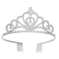 Nuotakos karūna vestuvių vakarėlio mados princesės šukos karūna galvos juosta lydinio krištolinė karūna tiara vakarėlio aksesuarai beige