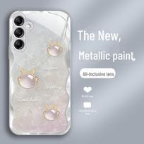 Dragon Pattern skysto stiklo telefono dėklas, skirtas Samsung A73, A72, A54, S11Plus – visapusiška apsauga nuo kritimo ir nešvarumų. A21S violetinė