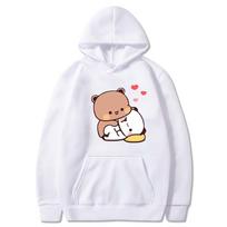 Bubu ir Dudu Hoodie Moteriškos estetinės grafikos Kawaii Bubble Tea Hoodie Unisex rudens žiemos anime Harajuku megztiniai S