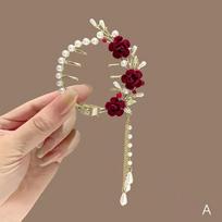 Varpelio orchidėja, gėlė, plaukų gnybtas, kutas, piliulės galvutė, surišama sagtis, plaukų segtukas moterims, plaukų segtukas Barrette plaukų priedai D beige