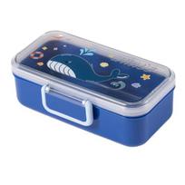 700 ml vaikiška bento pietų dėžutė, nepralaidi, užkandžių dėžutė, animacinė, be BPA, lengvai nešiojama, indas vaikų maisto ruošimui, skirtas mokyklai ir nuotykiams lauke B blue