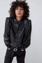 Casual Black Handmade Genuine Party Stylish Shirt Lambskin Leather Formal Women S juoda