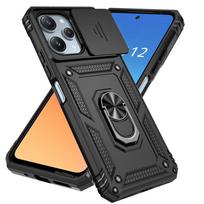 „Xiaomi Redmi 12 4G“ dėklo žiedo laikiklio smūgiams atsparūs šarvai telefonų dėklai, skirti „Redmy Redmi 12 Redmi12 4g 2023“, slankiojančio objektyvo apsauginis dangtelis For Redmi 12 4G rožinio aukso spalvos