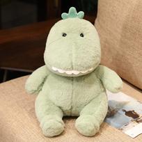 Mielos dinozaurų pliušinės žaislai Super minkšti animacinių filmukų kimšti gyvūnai Dino lėlės Vaikams Kūdikio apkabinimo lėlė Miego pagalvė Namų dekoras 28cm beige