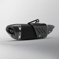 Motociklo modifikacijos laivagalio bloko išmetimo vamzdis Z900 R3 MT07 Z400 450SR K11 apvalus galinis išmetimo vamzdis universalus Black Imitation Carbon He black