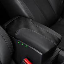 Juodos ir anglies odos sujungimas automobilių priedai Centrinės konsolės dangtis porankio dėžutės dangtelio apdaila, skirta Nissan X-Trail Rogue 2014 m. black
