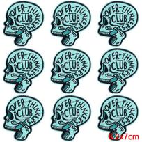 10Pcs/Lot Patches For Clothing Punk Hip Hop Iron On Patches For Clothes Patch Thermoadhesive Embroidery DIY Sewing Stripe Badges black