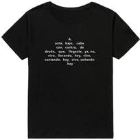 Fashion Spanish T-shirts Unisex Casual Funny Letters Printed Graphic Tops Breathable Hipster Tees Unisex L