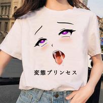 Japanese Anime Ahegao T-Shirt Unisex Harajuku Boku No Hero Academia T-Shirt Senpai Funny Tshirt L