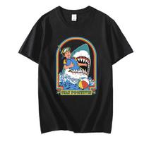 This Is Me Funny Stay Positive Shark Attack Retro Comedy Funny Printed Unisex Tshirts WoUnisex Summer T Shirt Streetwear Tops Tee Shirt Couples L