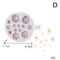 3D Mini Daisy Flower Silicone Mold Diy Fondant Cake Decorating Tool Wedding Birthday Party Chocolate Candy Pastry Baking Mould white
