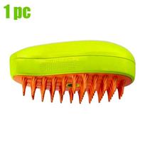 Cute Dog Cat Steam Hair Brush Electric Spray Pet Comb 3 In1 Steamer Massager Pet Grooming Removing Tangled and Loose Hair white