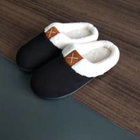 Fluffy Cozy House Slippers Anti-skid Slip-on Shoes Indoor For Men Winter Shoes 40-41 šviesiai mėlyna spalva