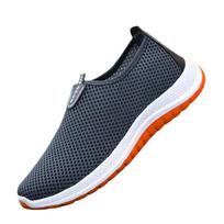 Summer Men's Breathable Lightweight Sports Shoes Soft Sole Casual Shoes One Step Ahead The Rest Non-leather Casual 44 blue