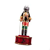 Christmas Nutcracker Figurine Decoration Music Box Puppet Desktop Ornament for Desk
