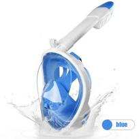 Underwater Snorkeling Full Face Children Swimming Mask Set Scuba Diving Respirator Masks Anti Fog Safe Breathing for Kids Adult S/M white