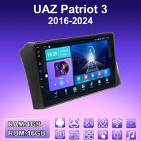 2 DIN Android Car Radio For UAZ Patriot 3 2016-2024 Multimedia Player Head Unit Stereo GPS Navigation WIFI 1+16GB 1+16GB