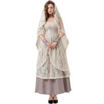 Renesanso kostiumas Viktorijos vestuvinė suknelė Cosplay Nėrinėta princesės suknelė tarnaitės Moteriškas karnavalinis kostiumas Helovino Purimo vakarėlis M