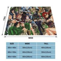 Natsu Erza pilka Lucy Happy Antklodės Fairy Tail Anime Neaiškios antklodės Vasara Ruduo Žiema Dekoracija Minkštos šiltos lovatiesės 30x40in