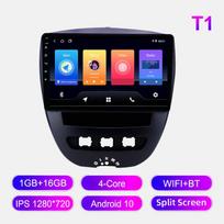 Automobilinis radijas Android Auto Carplay skirtas Peugeot 107 Toyota Aygo Citroen C1 2005-2014 Multimedijos grotuvas Pagrindinis įrenginys Stereo GPS navigacija BT WIFI 2+32GB 1+16GB