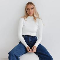 Solid Semi High Neck Casual Women Knitted Sweater Autumn and Winter Slim Fit Base Pullover Sweaters Women Fashion Long Sleeve Casual Knitwears 25054 One size balta