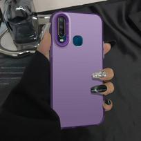 Samsung A20S dėklas Samsung Galaxy A20s telefono dėklas Galaxy A20s dėklas SM-A207F SM-A207M Prabangus metalinis Aurora odos matinis dėklas Galaxy A20s black